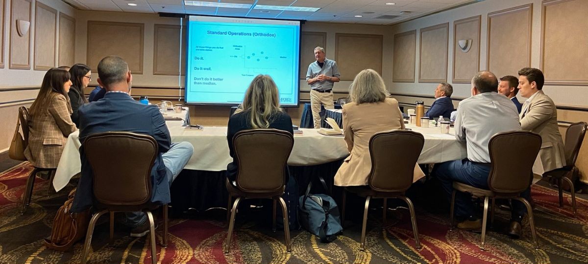 Dr. Chuck Bamford leading a strategy workshop