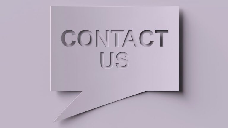 Contact Us message representing customer service
