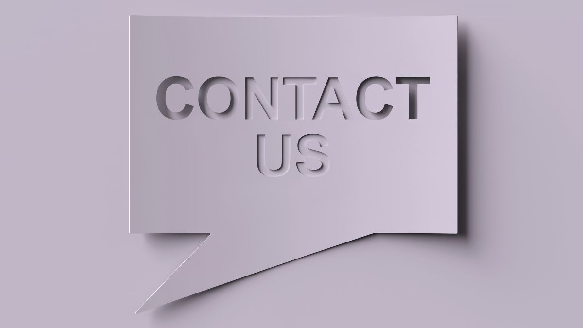 Contact Us message representing customer service