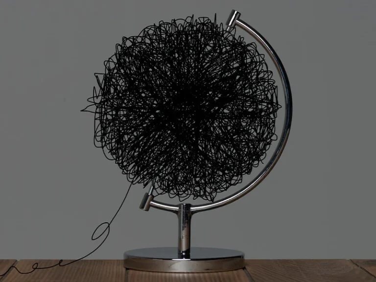 Tangled globe representing business disruption and uncertainty